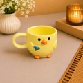 Cute Yellow Chick Ceramic Coffee Mug – Bird Shape Cartoon Tea Cup with Handle for Kids & Adults, Cute Gift Mug for Tea, Coffee & Hot Beverages